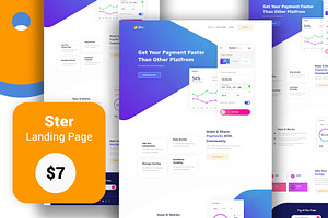 Ster- Landing Page Template, a Landing Page Template by Sujun Baidyaa
