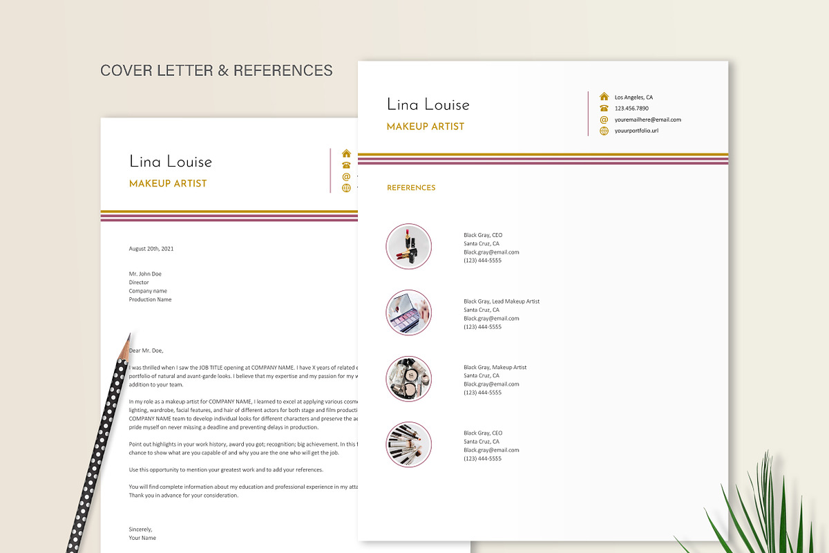 Makeup Artist Resume Template, a Resume Template by Stanin Studio (Photo 5 of 11)