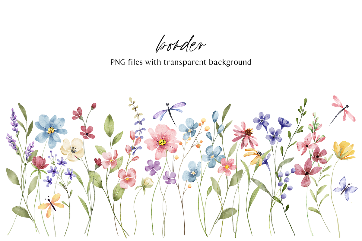 Floral watercolor set, clipart., a Decorative Illustration by Larisa Maslova (Photo 5 of 13)