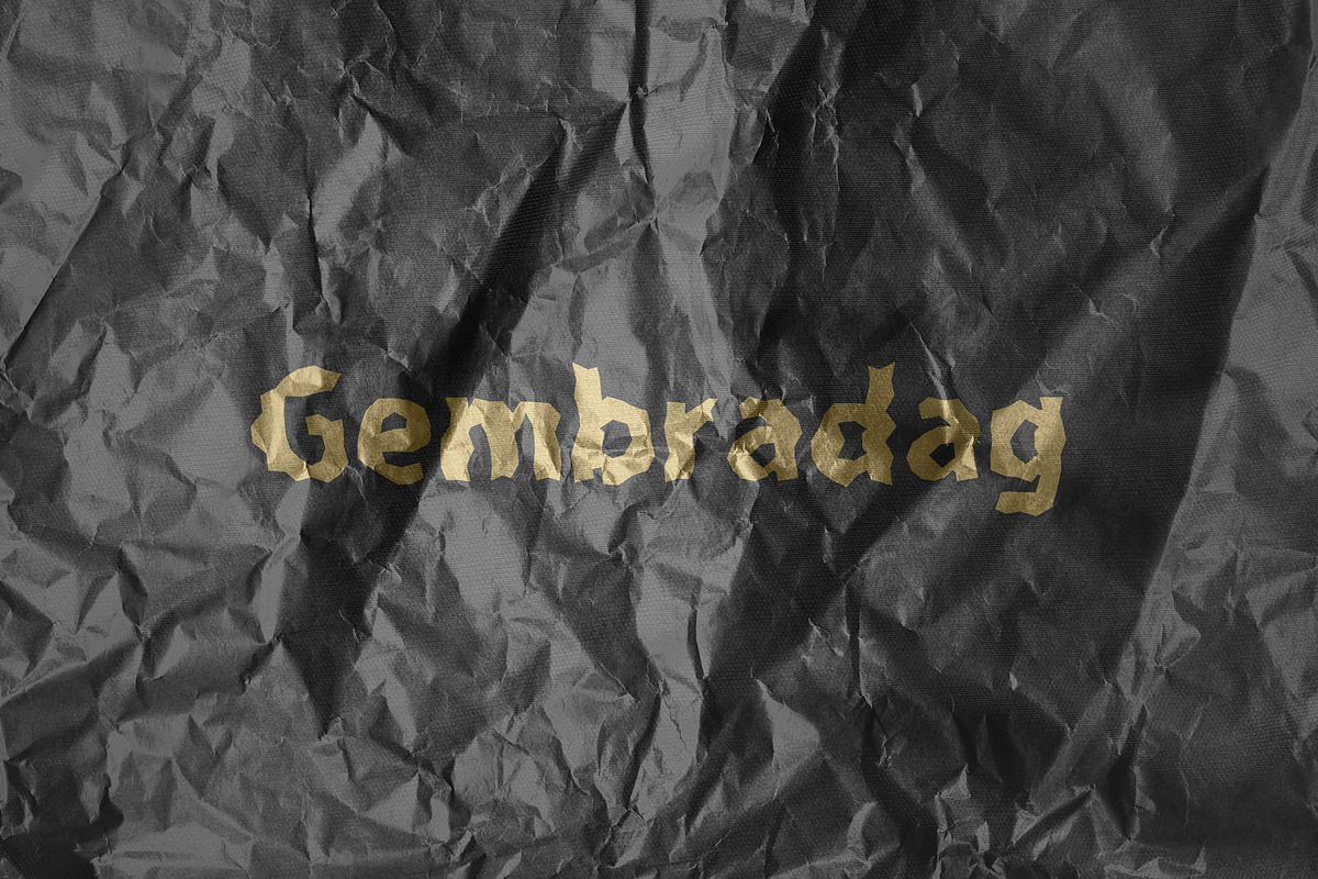 Gembradag Display Sans Serif Font, a Handwritten Font by Nickhard (Photo 1 of 6)