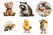 Whimsical Spring Animals Clipart, an Illustration by DreamArtGraphic (Thumbnail 6 of 8)