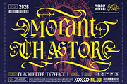 Morant Chastor Typeface, a Blackletter Font by alit design (Thumbnail 1 of 17)