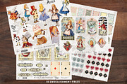 Alice in Wonderland Junk Journal Kit, an Illustration by meribela (Thumbnail 5 of 7)