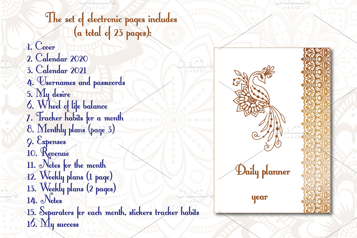 Pages for your daily planner, a Magazine Template by BEZIL-ART (Photo 2 of 4)