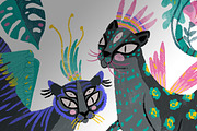 Jungle Spirit Clip Art Set, an Animal Illustration by Lilla Bölecz (Thumbnail 2 of 5)