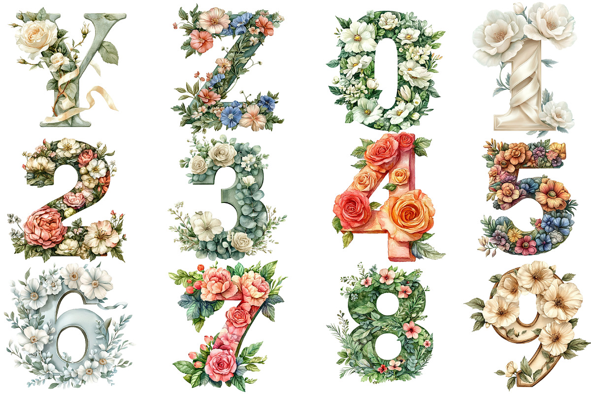 Watercolor Wedding Alphabet Clipart, an Illustration by Pixels.Craft (Photo 3 of 4)