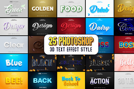 25 Photoshop 3D Text Effect Style, a Layer Style Add-On by Md Jahidul99