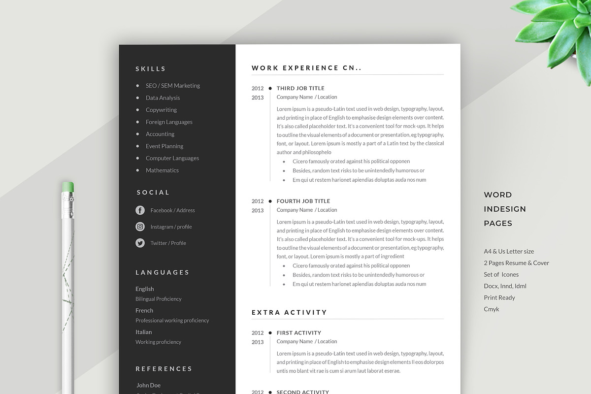 Resume Template Ashley, a Resume Template by Estartshop (Photo 3 of 7)