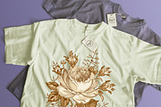 Set Seamless Flowers Rose Hibiscus, a Pattern Graphic by Vintage (Thumbnail 9 of 10)