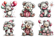 Whimsical Birthday Teddy Bear Clipar, an Illustration by Dream Creation (Thumbnail 4 of 6)