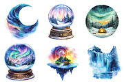 Enchanted Northern Lights Clipart, an Illustration by CreationArt (Thumbnail 3 of 5)