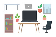 Office Furniture Illustration Set, an Illustration by jongcreative (Thumbnail 3 of 3)