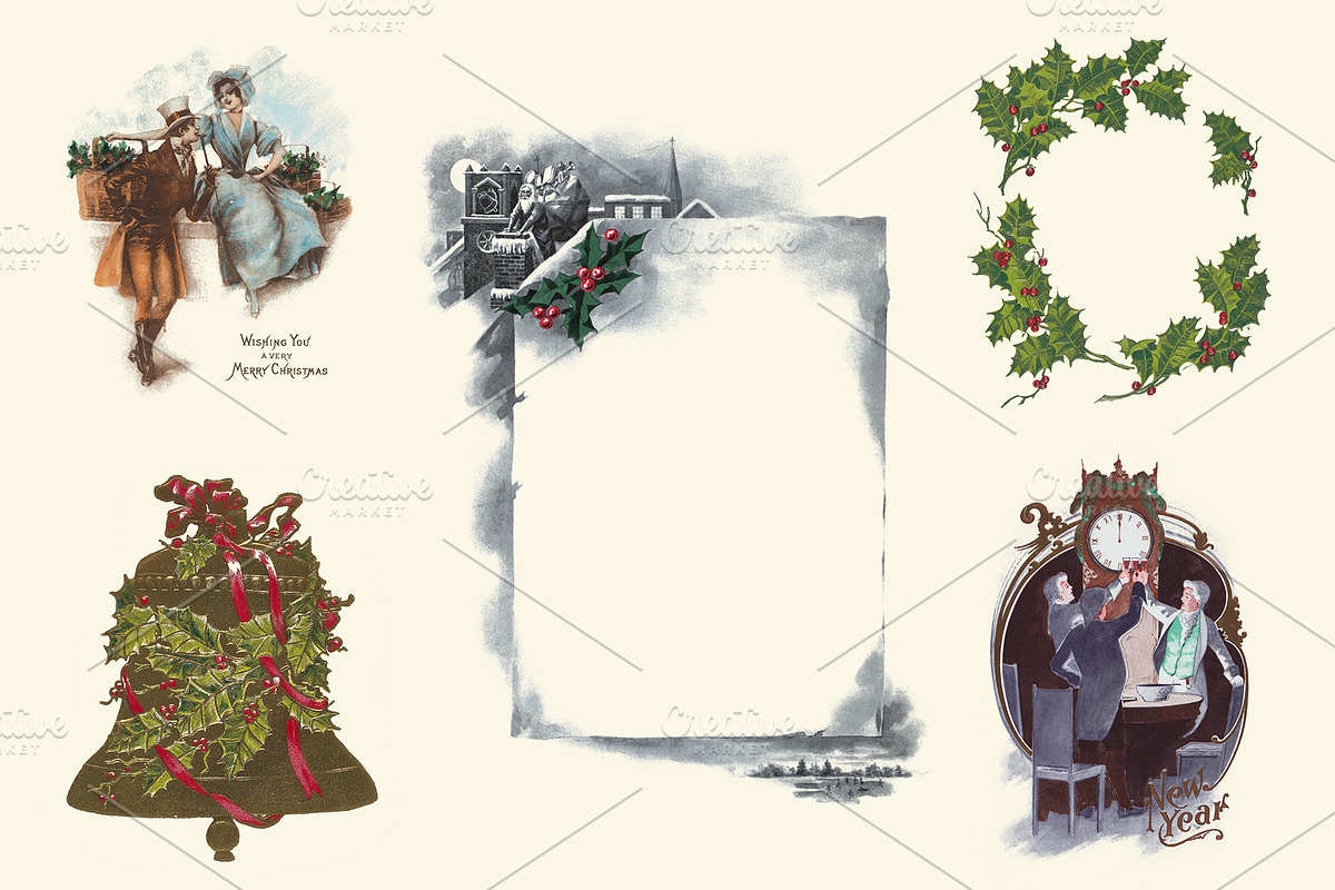 Vintage Holiday Graphics, an Illustration by Blue Line Design (Photo 11 of 15)