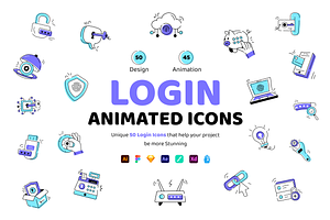 Animated Login Icons