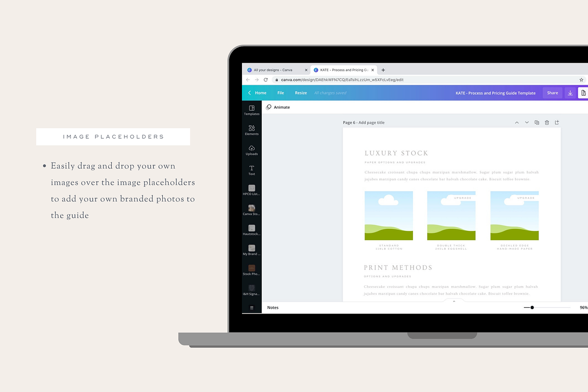 CANVA Process/Pricing Guide Template, a Magazine Template by Loren Schmidt Studio (Photo 4 of 9)