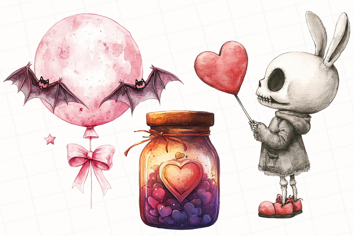 Watercolor Sweet Halloween Clipart, an Illustration by OK Design (Photo 5 of 5)