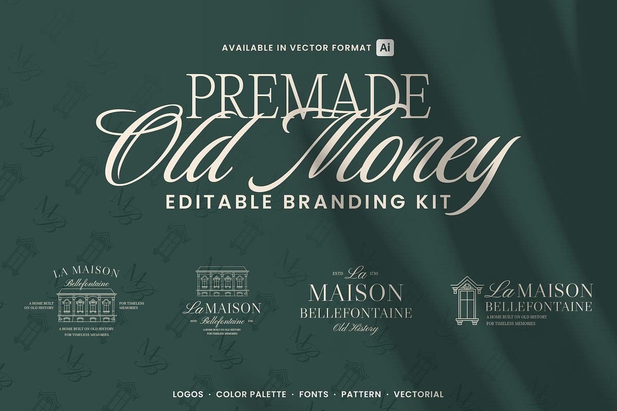 Old Money La Maison Logo Kit, a Branding & Logo Template by Headfonts (Photo 1 of 9)