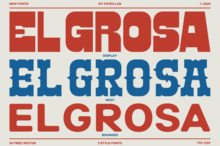 El Grosa, a Sans Serif Font by Fateh.Lab