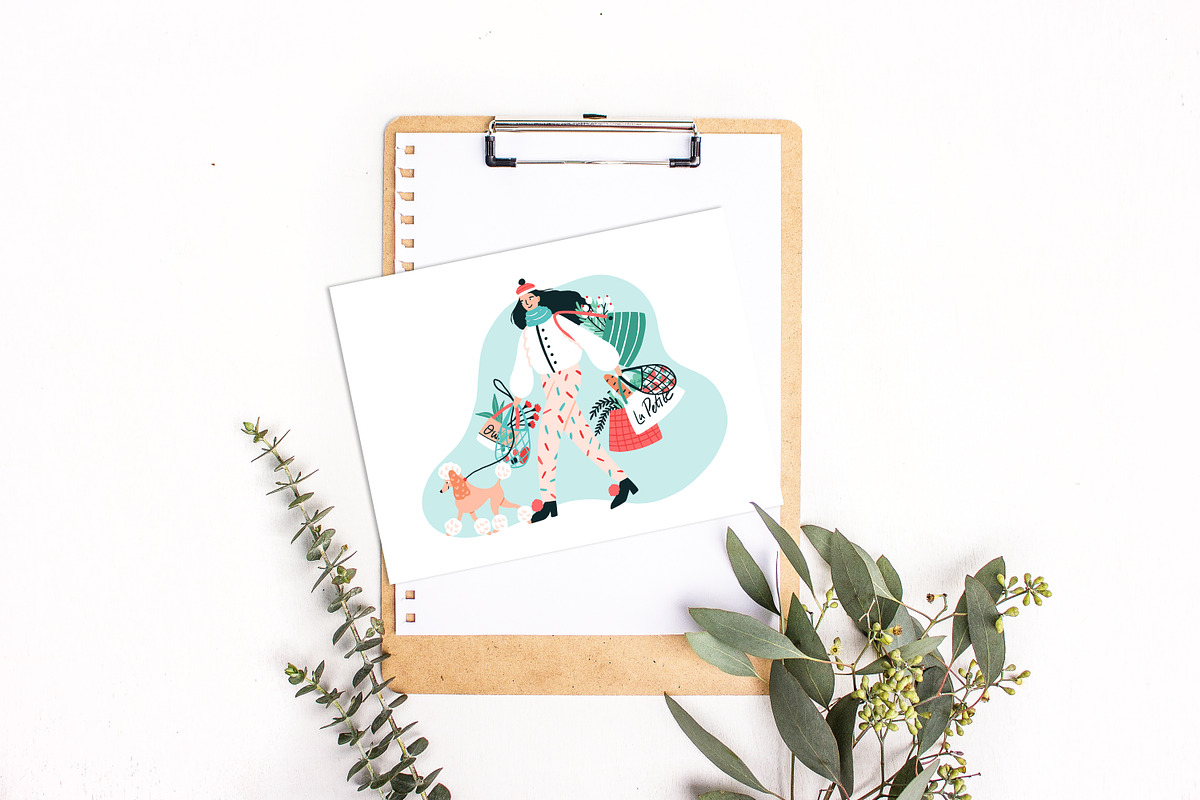 Girl walking with dog, a Person Illustration by Good Studio (Photo 3 of 3)