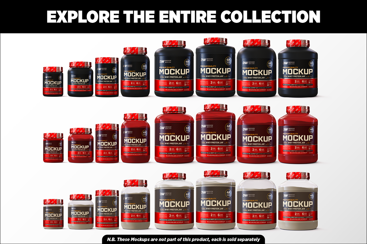 5lb Whey Protein Jar Mockup B1-Pro, a Packaging Mockup by Design Warlord (Photo 15 of 16)