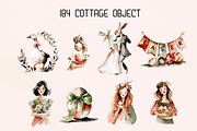 Whimsy Cottagecore Set, an Animal Illustration by GiraffeCreative (Thumbnail 2 of 20)