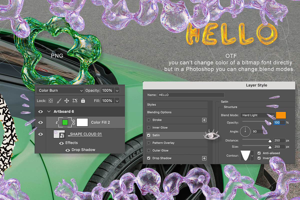 Chrome + Transparent Glass SVG Fonts, a Font by Kasia Sokolovska (Photo 5 of 9)