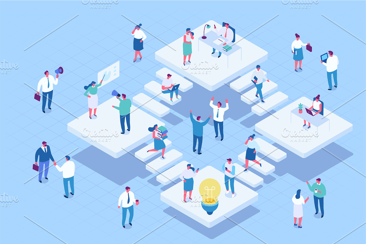 Isometric cartoon people vector set, a Person Illustration by Vector_Art (Photo 2 of 24)