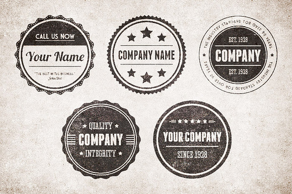 Vintage Circular Badges Vector Pack preview 6