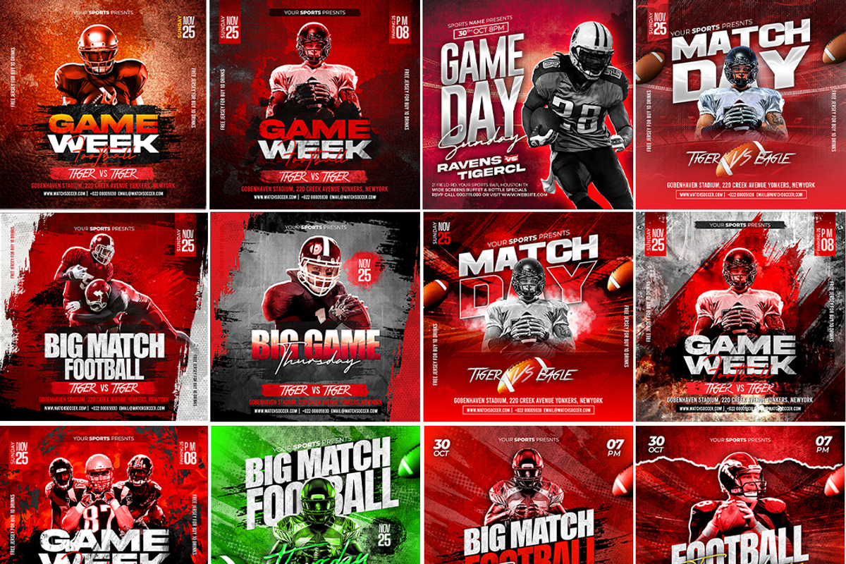 40 Football Game Day Flyer Template preview 3