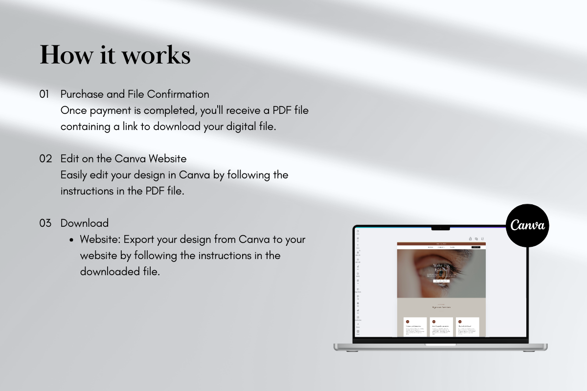Lash Tech Website Template Canva, a Landing Page Template by batang (Photo 5 of 5)