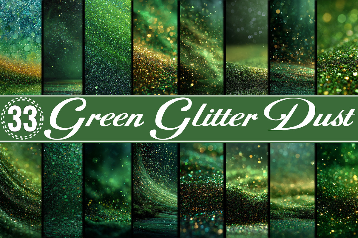 Green Glitter Dust St Patricks Backd, a Pattern Graphic by SVGArt (Photo 1 of 8)