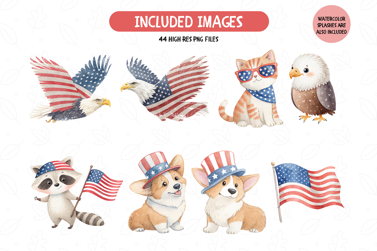 Little Fourth Of July Clipart Bundle, a Seasonal Illustration by TatiMockup (Photo 3 of 7)