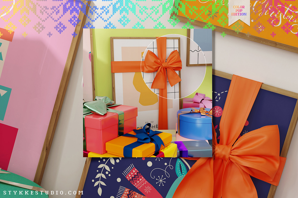 Colorful Frame Mockup Festive Party, a Household Mockup by Stykke Studio (Photo 7 of 7)