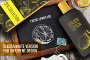 Lemon. Hand drawn ink illustrations, a Food Illustration by Alena Kaz (Thumbnail 4 of 4)