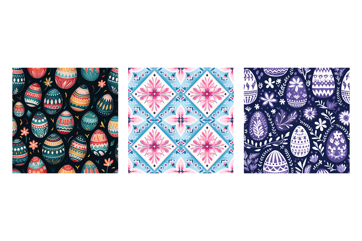 Happy Easter Patterns Digital Paper, a Pattern Graphic by Gloria Designed It (Photo 4 of 4)
