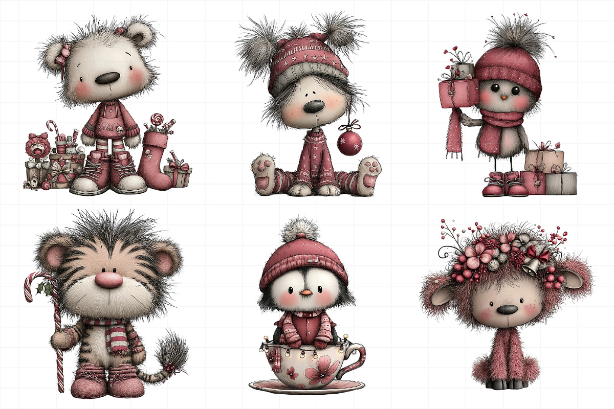 Sweet Christmas Animals PNG Bundle, an Illustration by Daily.Designs (Photo 5 of 5)