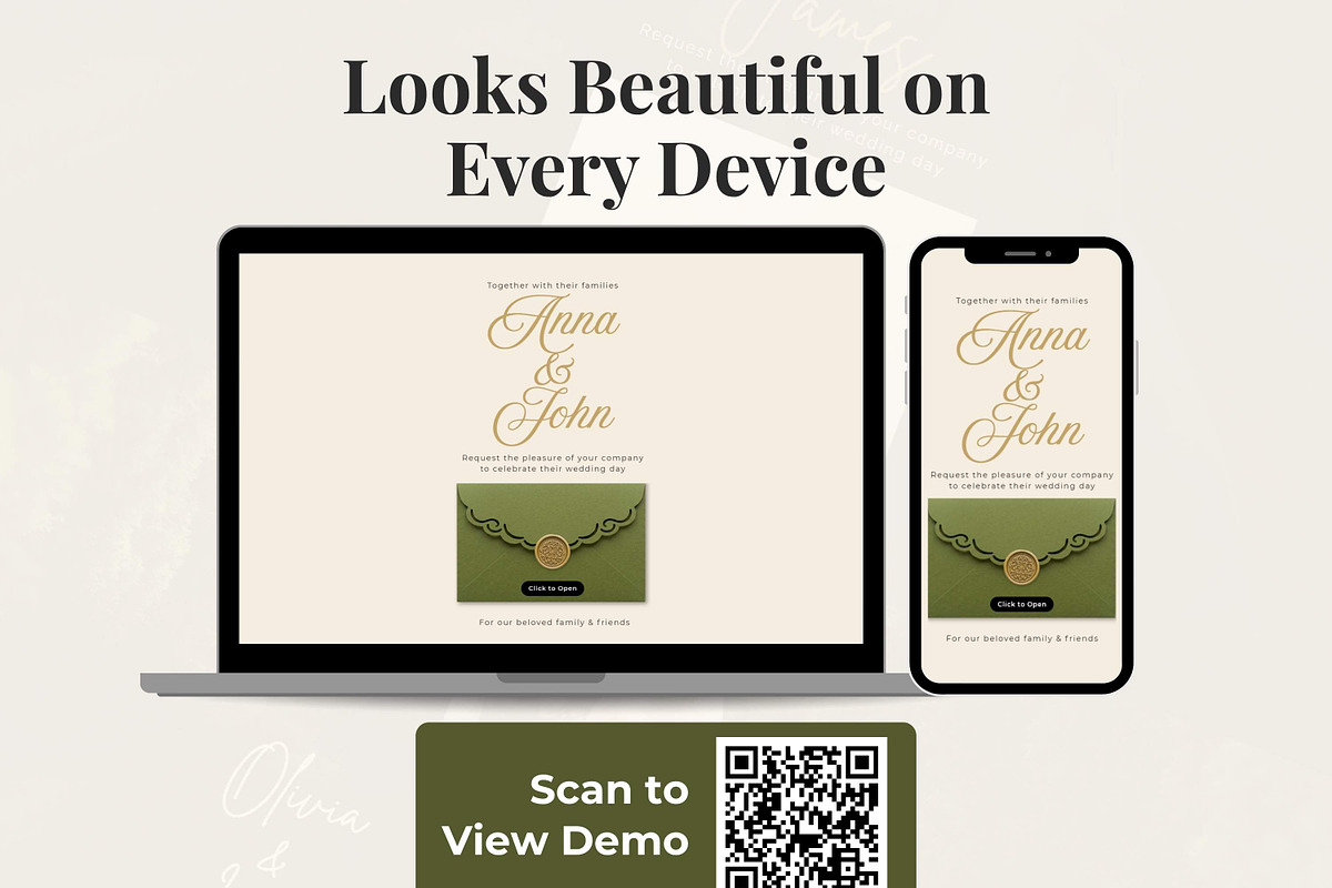 Olive Green Wedding Website, a Landing Page Template by Everyday Perfection (Photo 4 of 10)