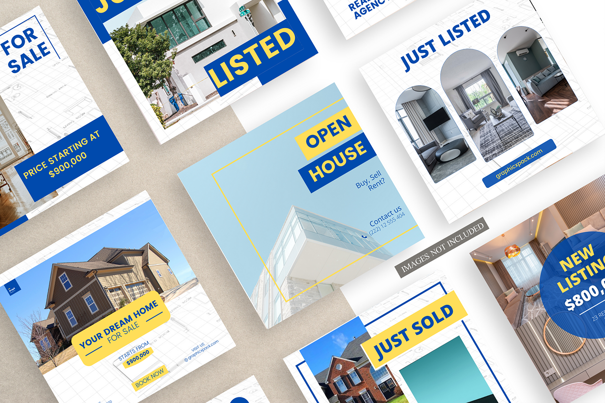Instagram Real Estate Canva Template, a Social Media Template by Graphicspixel (Photo 6 of 22)