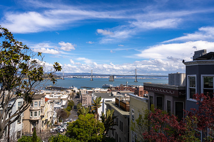 Panoramic view of San Francisco Bay and downtown skyline, USA, an Architecture Photo by GoodGoods