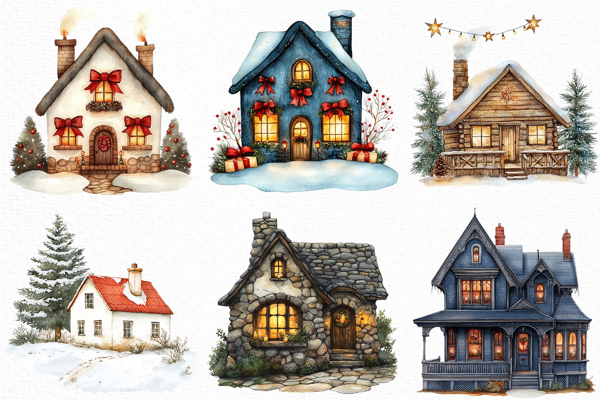 Christmas Home Clipart Bundle, an Illustration by Craft Nest (Photo 5 of 6)