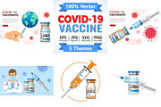 Covid-19 Vaccine and Syringe, a Healthcare Illustration by TAlex (Thumbnail 1 of 7)