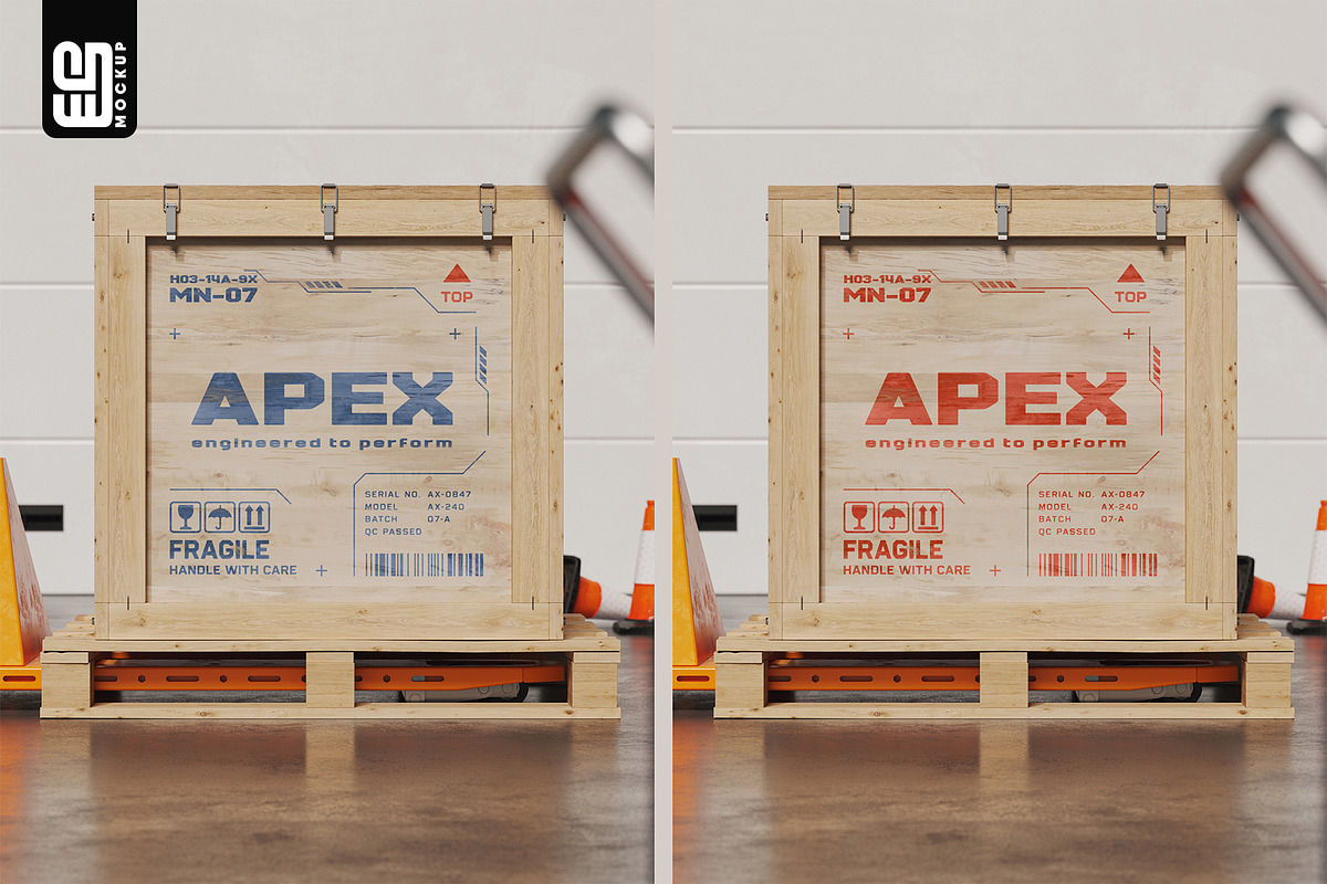 Wooden Shipping Crate Mockup, an Advertising Mockup by SD Mockup (Photo 4 of 5)