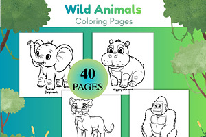 Wild Animals Coloring Pages for Kids