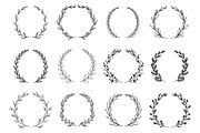Hand Drawn Branch Wreathes Pack, a Decorative Illustration by alexdndz (Thumbnail 2 of 6)