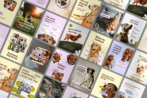 Dog Instagram Canva Templates, a Social Media Template by CanvaTemplateClubCo
