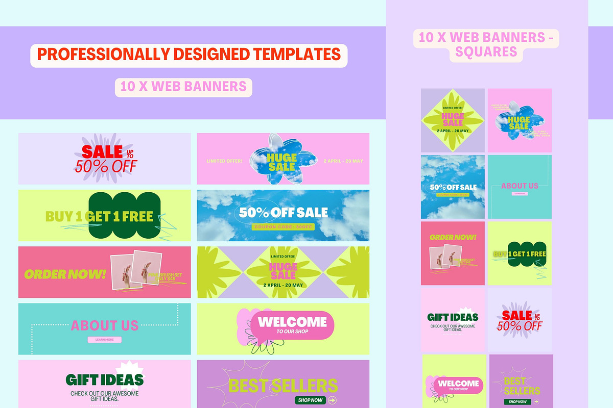 Bold Web Banners Templates, a Landing Page Template by Hell Yeah Designs (Photo 4 of 6)