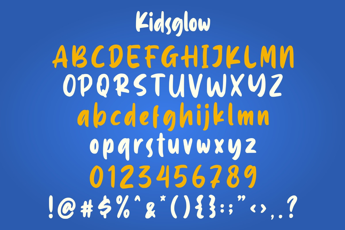 Kidsglow - Fun Font preview 6