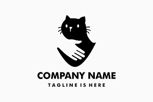 Hand Hugs Cat Care Logo