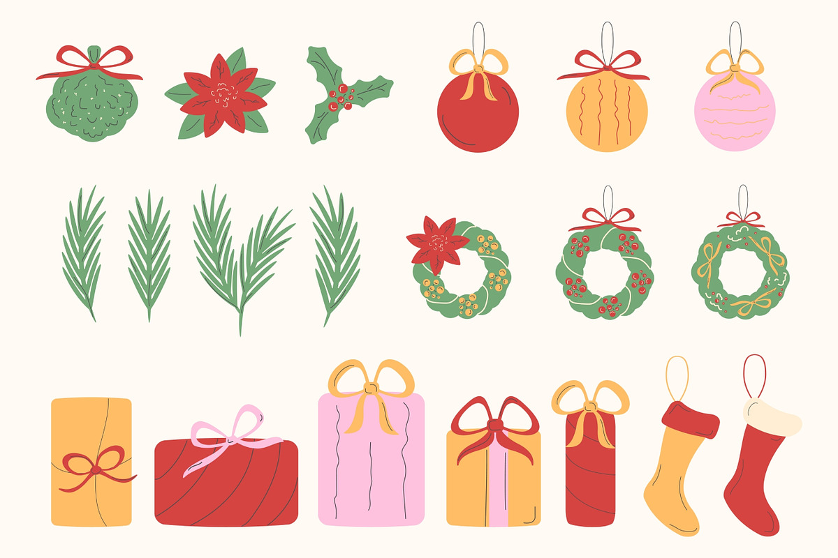 Christmas Clipart and Patterns, a Seasonal Illustration by CapriceMeDesigns (Photo 5 of 16)