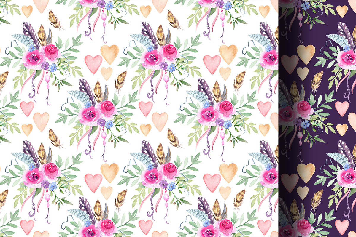 Watercolor heart cliparts & patterns, an Object Graphic by Naty Art (Photo 23 of 24)